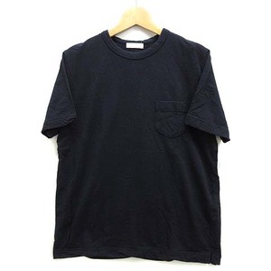 ニュアンス niuhans カットソー Tシャツ スウェット ウラケ 胸ポケット 半袖 ネイビー 紺 0 レディース