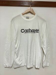 と1384 carhartt カーハート 長袖Tシャツ ロンT M ホワイト ストリート