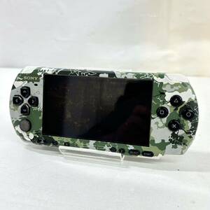 春634☆【現状品】SONY ソニー PSP 本体 PSP-3000 迷彩 カモフラ Playstation Portable バッテリーなし ゲーム機 ☆