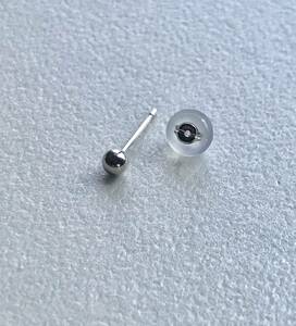 プラチナピアス 丸玉ピアス 3mm 片耳 プラチナピアス 送料無料 pt900 