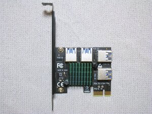 【中古】PCI-E ライザーカード 4分岐 増設 アダプタ マイニング 本体のみ A