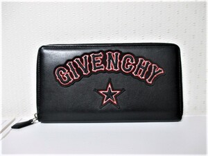 ☆GIVENCHY ジバンシィ ロゴワッペン ラウンドジップ 長財布/財布/ユニセックス 