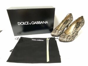 【美品】DOLCE&GABBANA　ドルチェ＆ガッバーナ　パンプス　ヒール　靴　バックスリング