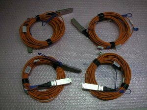 Mellanox 56G 10m QSFP Active Fiber Cable 4本 Set！