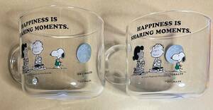 スタバ　２個セット　『　グラスマグ PEANUTS 355ml　』　スターバックス　スヌーピー　グラス　マグ