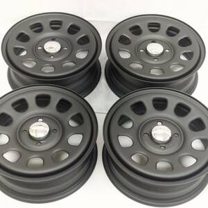 デイトナ 14-5.0J＋42 4-100 マットブラック タイヤ付4本セット 165/55R14 軽自動車用 NBOX エブリイ ミラ アウトレット特価(W2478-1)