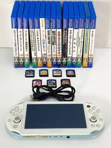 ◆SONY ソニー PlayStation Vita PCH-2000 ライトブルー◆ゲーム22本付◆-062