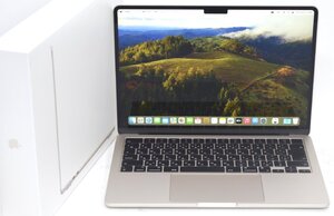 1円～最短発送 MacBook Air (M2, 2022) 8コアCPU/8コアGPU メモリ:8GB SSD:256GB スターライト MLY13J/A PJF0