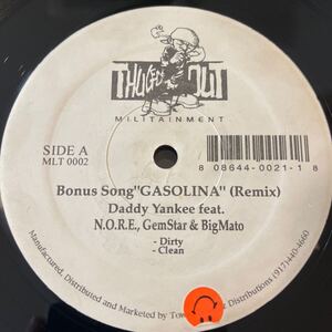 DADDY YANKEE/GASOLINA/feat N.O.R.E.,GEMSTAR & BIG MATO/IN A MINUTE/レコード/中古/DJ/club/hiphop/レゲトン/ヒット曲