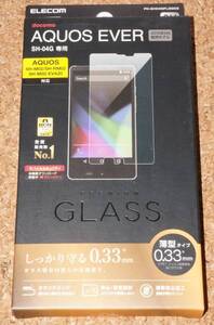 ★新品★ELECOM AQUOS EVER SH-04G/SH-M02/SH-RM02/SH-M02-EVA20 ガラスフィルム 0.33mm 9H