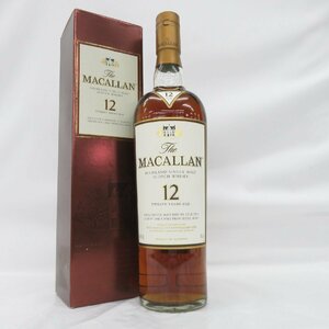 【未開栓】The MACALLAN ザ・マッカラン 12年 シェリーオーク 旧ボトル ウイスキー 700ml 40% 箱付 11606846 0618