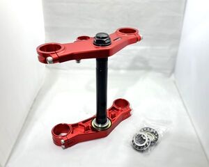 １円売切！新品！T2Racing製　MC21・28用 トリプルクランプキット　タイプ１　【 レッド 】　Ｂ品　NSR250R　ステム