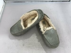 【UGG】アグオーストラリア　レディス　ボアモカシン　グレー　スウェード×ボア　23cm　SY02-FOW