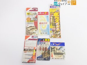 オーナー 段差ブラクリ 6号・ハヤブサ 堤防ヒラメ・ささめ針ぶっこみセイゴ 他 計53点 波止釣り 堤防釣り仕掛けセット 未使用品