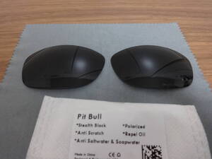 POLARIZED刻印入り！超処分価格★ オークリー PIT BULL ピットブル用 カスタム偏光ハイグレードレンズ BLACK Color 新品 PITBULL 