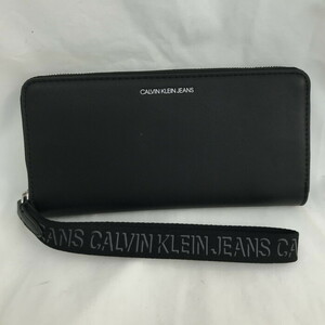 超美品 CALVIN KLEIN JEANS 長財布 K60K60840 ブラック メンズ [jgg]