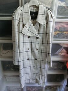 DESIGNERS REMIX Chelsea Button Trench チェルシー ボタン トレンチ コート 34 ホワイト #15064 デザイナーズリミックス