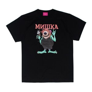 セール 送料無料 新品 MISHKA ミシカ USグラフィック Tシャツ 目玉 モンスタープリント サイクロプス ローブロー 黒 M