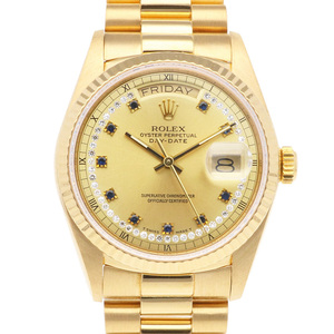 ロレックス デイデイト 腕時計 時計 18金 K18イエローゴールド 18038LS 自動巻き メンズ 1年保証 ROLEX 中古 美品