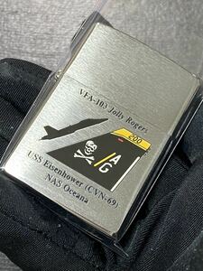 zippo VFA-103 Jolly Rogers 前面加工 希少モデル 2008年製 USS Eisenhower CVN-69 シルバーインナー 2008年製