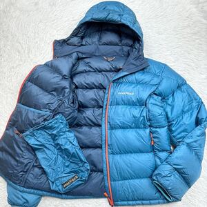 【美品!!!Lサイズ!!!】montbell light alpine down parka モンベル ライトアルパインダウンパーカー ダウンジャケット EX800 ライトブルー