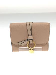 Chloe◆財布/レザー/BLU/無地/レディース