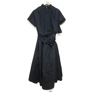 美品 20SS sacai サカイ Cutaway Shirt Dress 半袖 キャミソール付き シャツドレス ワンピース 20-04882 サイズ1 ブラック