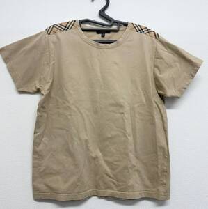 ◎ １円スタート　Burberry　バーバリー　ノバチェック　Tシャツ　半袖　ベージュ　Mサイズ　