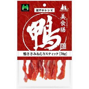 マツヒロ 美食膳 鴨ささみねじりスティック 70g 犬用おやつ