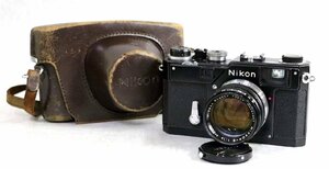 １円～【フィルムカメラ】希少レンジファインダー ニコン Nikon S3 ブラックボディ NIKKOR-S 1:1.4 50mm 革ケース付