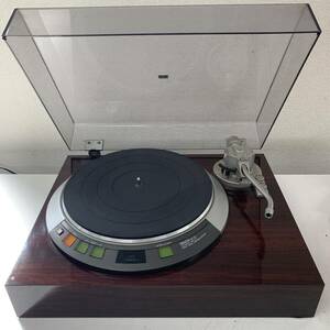 【Q-4】 DENON DP-57L ターンテーブル レコードプレーヤー デノン オーディオ機器 音出し・再生OK カバー傷多数 底面脚欠損 2091-19