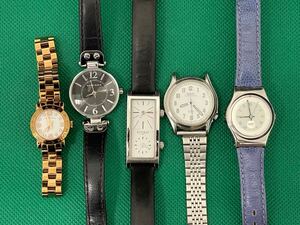 Anne Klein,Swatch などレディースクォーツ腕時計5点まとめジャンク品管理番号12-A5