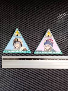 ゆるキャン△ オリジナルステッカー 2枚セット 志摩リン 各務原なでしこ シール 大井川流域限定 静岡県 Yurucamp 日本 japan テント バイク