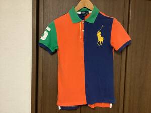 美品　Polo Ralph Lauren ラルフローレン　半袖ポロシャツ　140サイズ　オレンジ／ネイビー／グリーン　送料無料