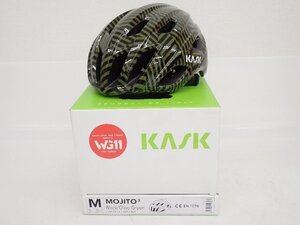 【未使用展示品】KASK/カスク エアロヘルメット MOJITO3 モヒート・キューブ Black/Olive Green Size M(52-58cm) 元箱付 ◆ 701A4-23