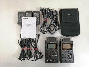 1円～/ジャンク品■2点セットTASCAM タスカム リニアPCMレコーダーDR-100MK II DR-100MK2 ハンディ ボイスレコーダー 録音機器 パーツ取り