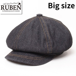 新品 RUBEN ルーベン デニムキャスケット ブラック BIG SIZE