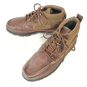 ラルフローレン/RALPH LAUREN★本革/ショート/ワークブーツ【10.5D/28.0-28.5/茶/BROWN】トレッキング/マウンテン/Shoes/boots◆pZ-181