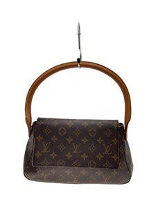 LOUIS VUITTON◆ミニ・ルーピング_モノグラム・キャンバス_BRW/PVC/BRW