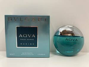 ★ほぼ満タン★ ブルガリ アクア プールオム マリン オードトワレ 50mL 香水 BVLGARI AQVA POUR HOMME MARINE EAU DE TOILETTE 