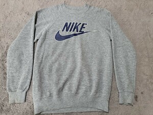 90s USA製 NIKE ナイキ 銀タグ 刺繍タグ 90年代 ヴィンテージ スウェット 霜降グレー トレーナー プルオーバー 丸胴 60年代