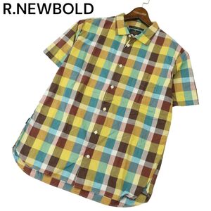 R.NEWBOLD ポールスミス 春夏★ 半袖 チェック シャツ Sz.XL　メンズ 大きいサイズ　A4T08043_7#A