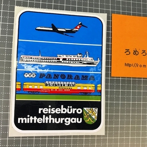 同梱OK●【ステッカー/シール♯258】飛行機/航空機/船/電車/鉄道《サイズ約10×8cm》【ビンテージ】