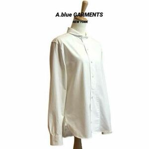 【A.blue GARMENTS】 オックスフォード ラウンドカラーシャツ