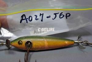 VINTAGE WOODEN LURE HEDDON （A027-J6P　）USA MADE #OLDLURE #ARTLURE_VINTAGE ＃ヴィンテージルアー