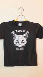 ★SAN DIEGO★LOS GATOS カリフォルニア　サンディエゴ　TシャツサイズXS（子供用YOUTH M）USED FROM JAPAN　猫　死者の日　スカル