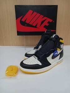 NIKE ナイキ Air Jordan1 Retro High エアジョーダン NOT FOR RESALE 861428-107 スニーカー 27.5 ブラック ホワイト イエロー 通年