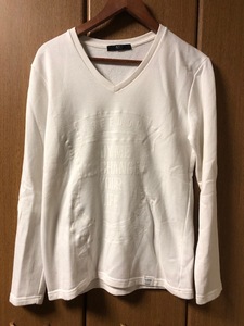 【 AZUL by moussy 】 アズールバイマウジー メンズ トレーナー Vネック　スウェット　Ｍ　白