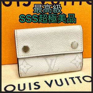 LOUIS VUITTON ルイヴィトン コンパクト モノグラム タイガラマ ディスカバリーメンズ レディース 正規品 鑑定済み 白 ホワイト ウォレット