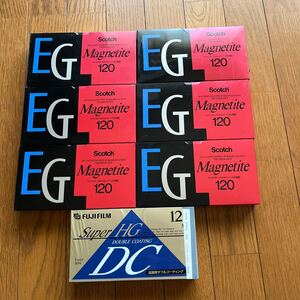 VHS 120分　カセットテープ7本/スコッチEG 未開封6本　スーパーHG開封済1本